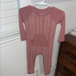 Kyte baby dusty rose romper size 12-18m